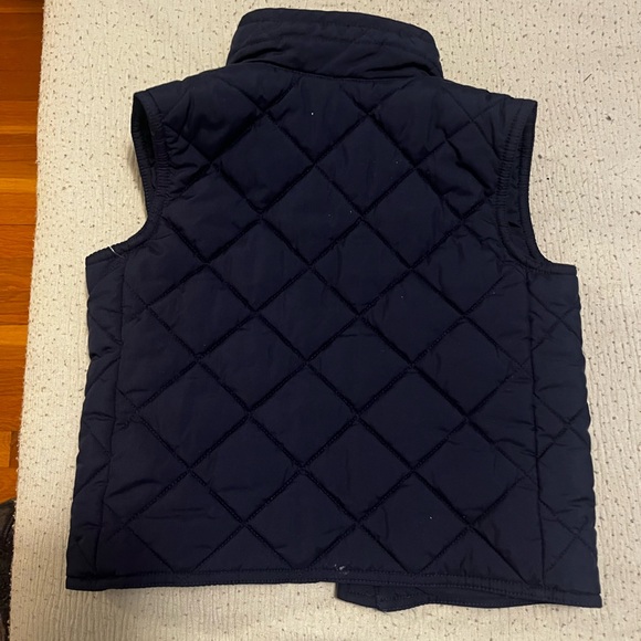 Polo by Ralph Lauren Navy Quilted Vest with Red Logo- size 2T - Picture 3 of 5